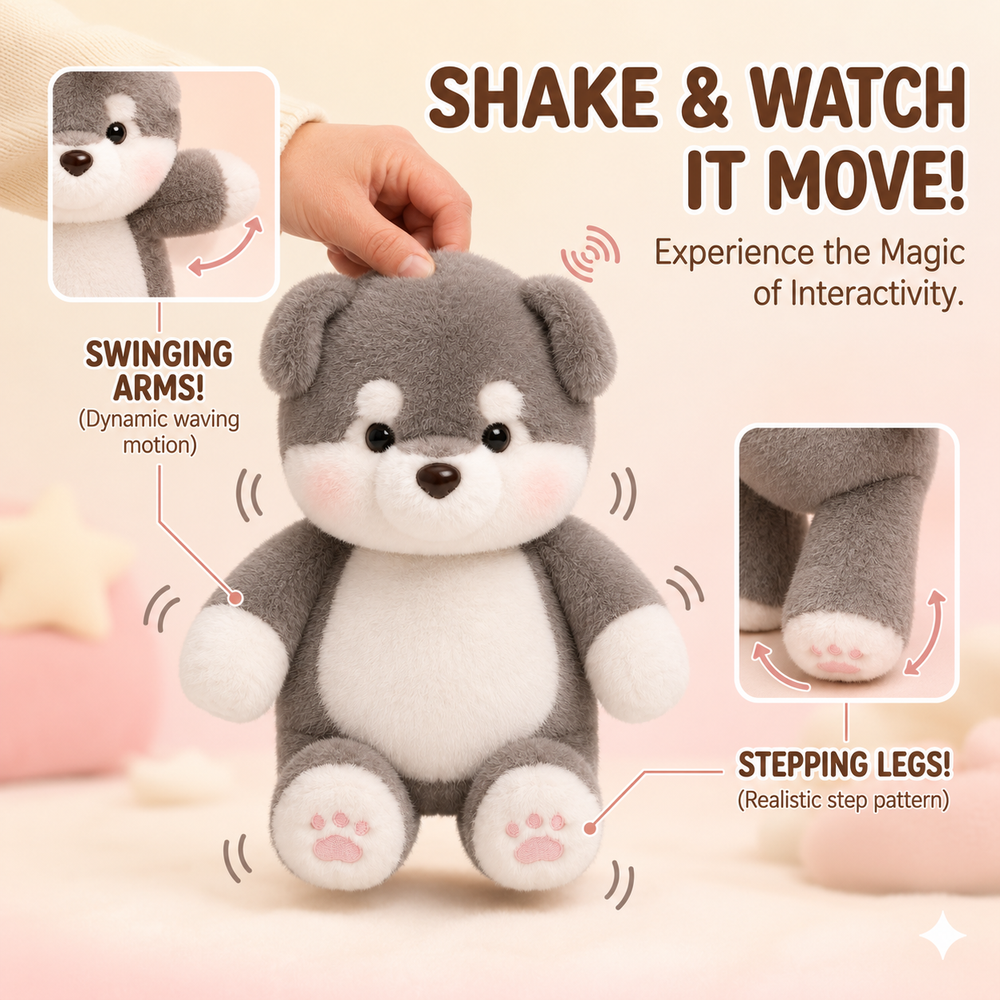 Running Husky Plushie – Shake It & Watch It Run!