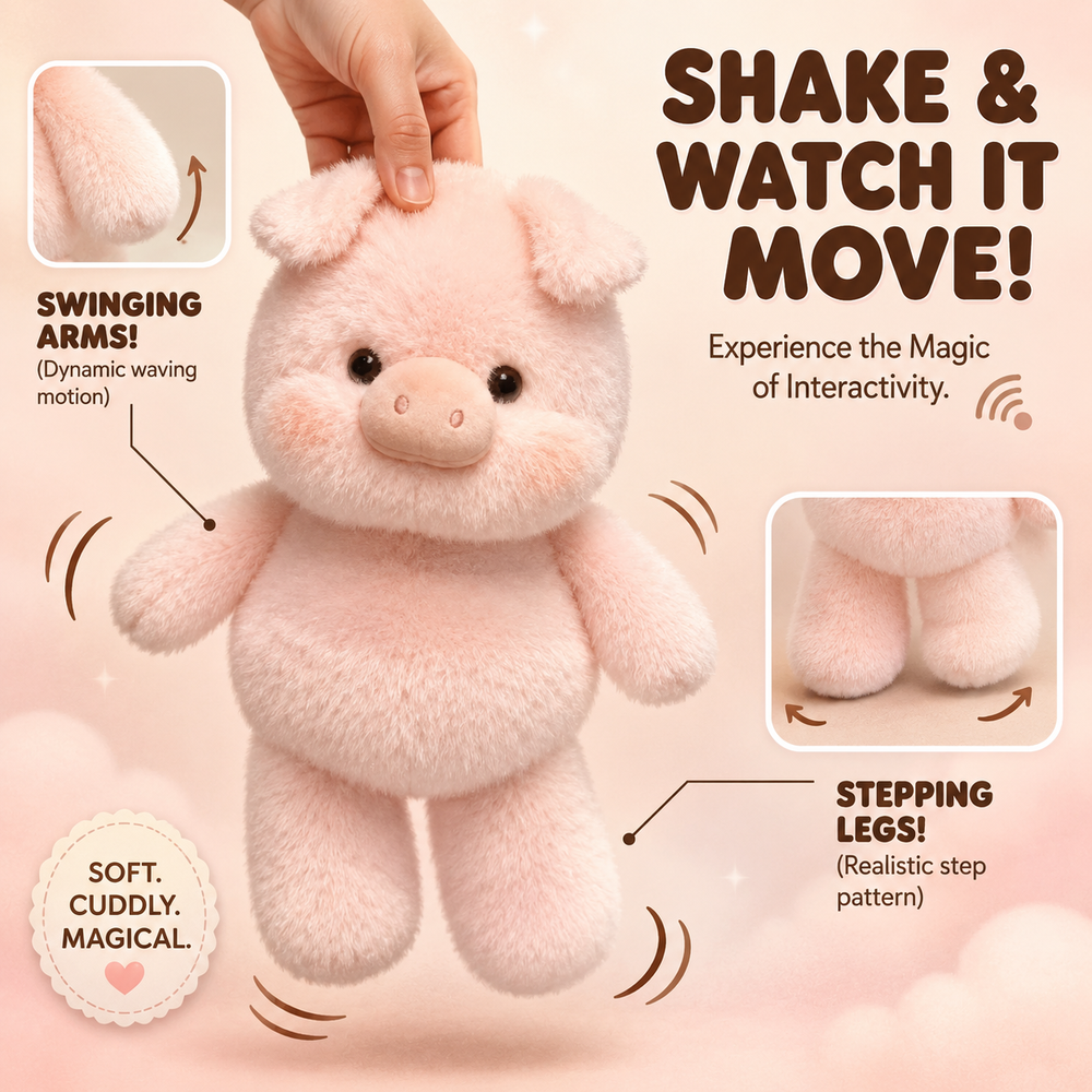 Running Piggy Plushie – Shake It & Watch It Run!