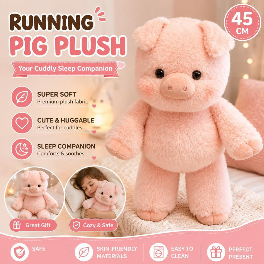 Running Piggy Plushie – Shake It & Watch It Run!